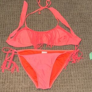 Size small coral color bathing suit